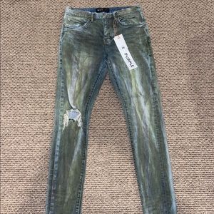 Purple Brand Distressed Tie-Dye Jeans